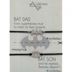 Charm βραχιόλι batdad και batboy ασημί