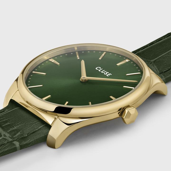 Ρολόι Cluse Féroce Leather Forest Green - Gold Colour CW0101212006 5 Ρολόι Cluse Féroce Leather Forest Green - Gold Colour CW0101212006 - Image 3