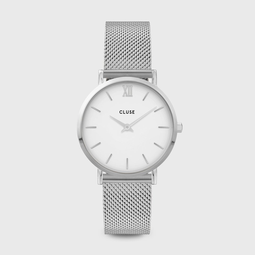 Ρολόι Cluse Minuit Mesh White Silver Colour CW0101203002 3 Ρολόι Cluse Minuit Mesh White Silver Colour CW0101203002