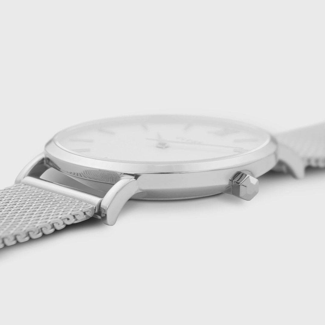 Ρολόι Cluse Minuit Mesh White Silver Colour CW0101203002 5 Ρολόι Cluse Minuit Mesh White Silver Colour CW0101203002 - Image 3
