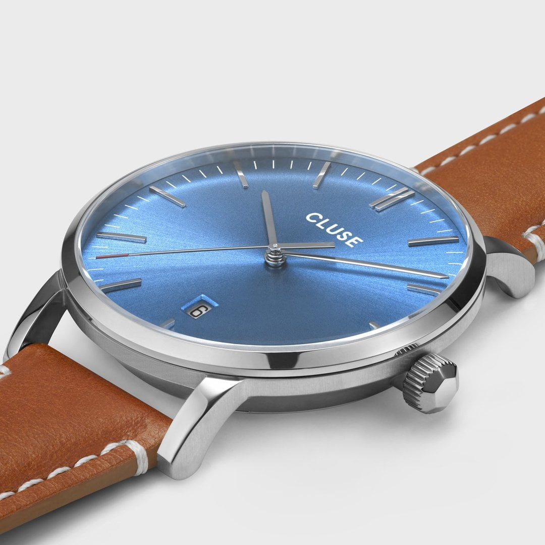 Cluse Aravis Leather Blue, Silver Colour 5 Cluse Aravis Leather Blue, Silver Colour - Image 3