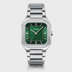 Ρολόι Cluse Quadrus Steel, Green, Silver Colour CW25702