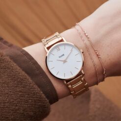 Alternative view of Ρολόι Cluse Minuit Steel White - Rose Gold Colour CW0101203027
