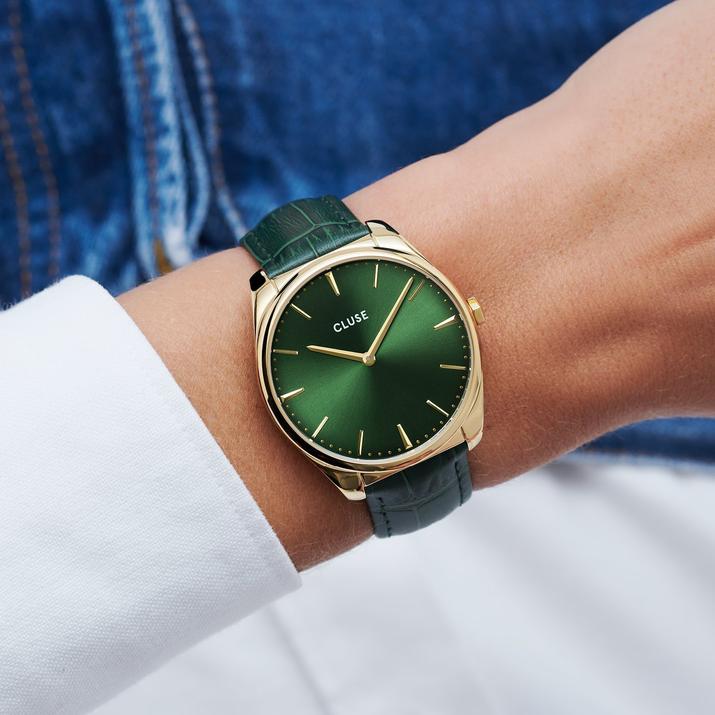 Ρολόι Cluse Féroce Leather Forest Green - Gold Colour CW0101212006 4 Ρολόι Cluse Féroce Leather Forest Green - Gold Colour CW0101212006 - Image 2