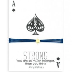 Βραχιόλι Charm strong χρυσό – μπλε
