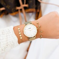 Alternative view of Ρολόι Cluse Boho Chic Mesh White - Gold Colour CW0101201009
