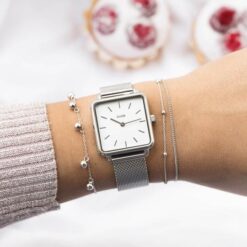 Alternative view of Ρολόι Cluse La Tétragone Mesh White - Silver Colour CW0101207003