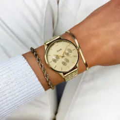 Alternative view of Ρολόι Cluse Minuit Multifunction Steel - Gold Colour CW10701