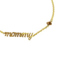BR0091Y9 2 Βραχιόλι χρυσό 9Κ “mommy” watchbox.gr