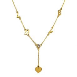 Γυναικείο κολιέ χρυσό 14K Love