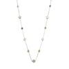 K0104W14 2 Γυναικείο κολιέ λευκόχρυσο 14K με φίλντισι watchbox.gr