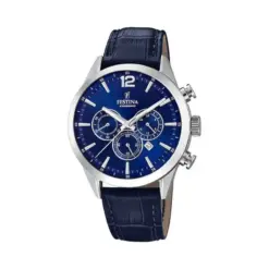 Festina Ανδρικό Ρολόι Χρονογράφος με δερμάτινο λουράκι F20542/2