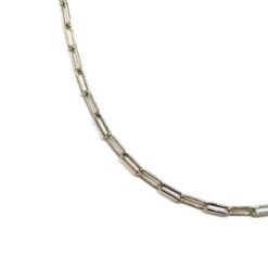 Alternative view of Κολιέ αλυσίδα paperclip σε ασήμι 925 251899