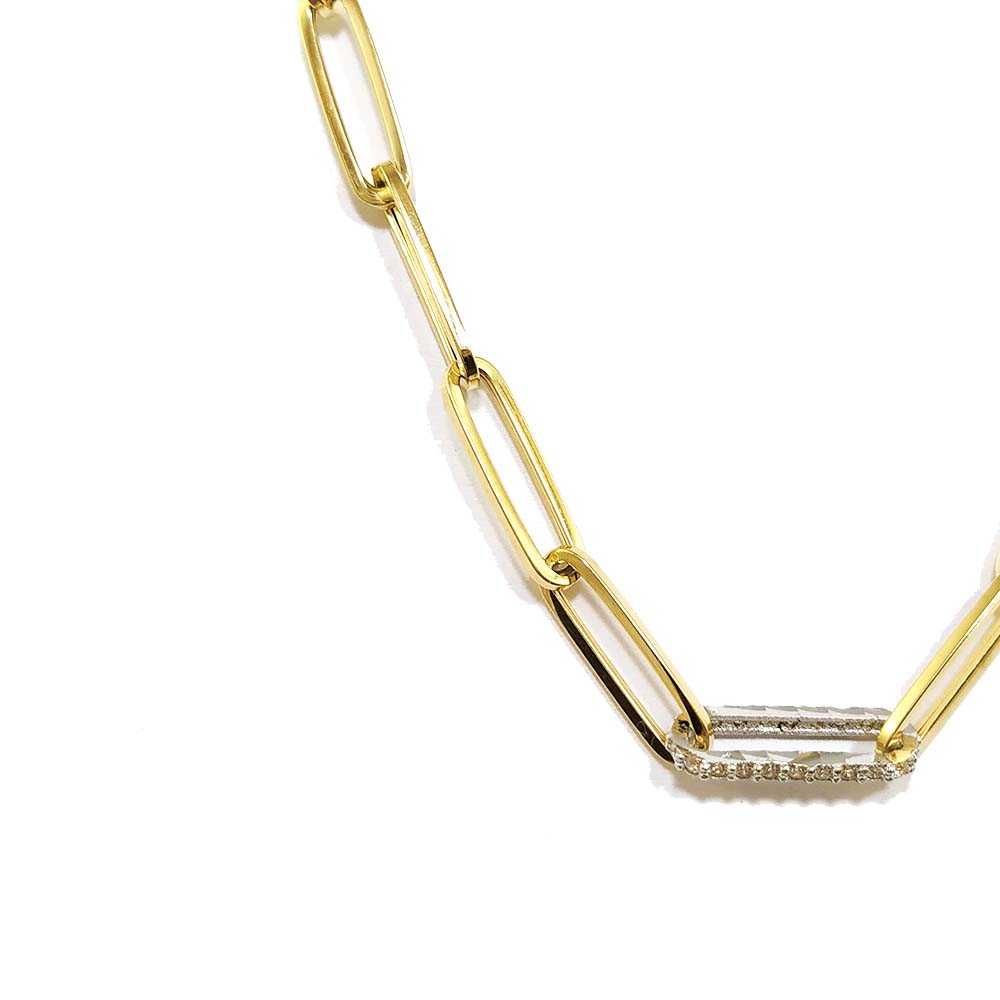 Γυναικείο κολιέ paperclip χρυσό 14K 0179 4 Γυναικείο κολιέ paperclip χρυσό 14K 0179 - Image 2