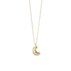 Κολιέ από ασήμι 925 Moon And Stars φεγγάρι O1 110K