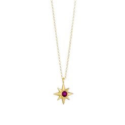 Κολιέ από ασήμι 925 Moon And Stars αστέρι φούξια O1 115K