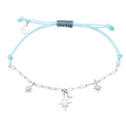 Βραχιόλι σε ασήμι 925 Moon And Stars O3 125L1