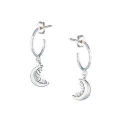 Σκουλαρίκια από ασήμι 925 Moon And Stars φεγγάρια O9 110L