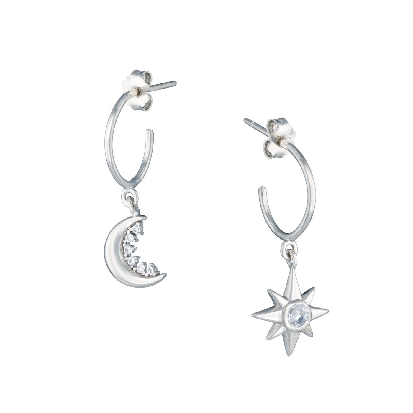 Σκουλαρίκια από ασήμι 925 Moon And Stars φεγγάρι - αστέρι O9 115L 3 Σκουλαρίκια από ασήμι 925 Moon And Stars φεγγάρι - αστέρι O9 115L