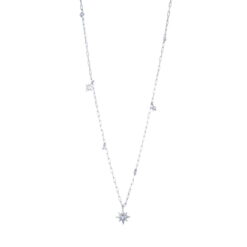 Alternative view of Κολιέ από ασήμι 925 Moon And Stars αλυσίδα ασημί O2 115L