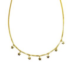 Γυναικείο κολιέ χρυσό από ασήμι 925 KD185