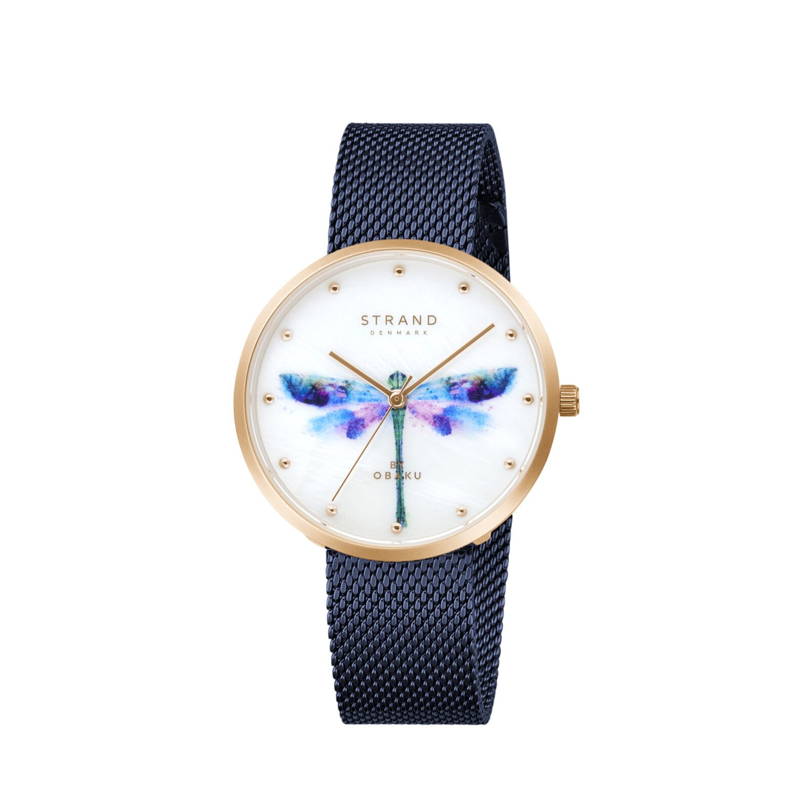 Ρολόι Strand by Obaku Rose Gold Stainless Steel Mesh Bracelet S700LXVWML 3 Ρολόι Strand by Obaku Rose Gold Stainless Steel Mesh Bracelet S700LXVWML