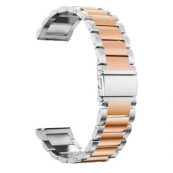 Μεταλλικό μπρασελέ WATCHBOX ασημί – ροζ χρυσό εύκολης αλλαγής (quick release) 20mm - 22mm