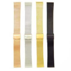 Alternative view of Μεταλλικό μπρασελέ WATCHBOX mesh milanese ασημί 12mm – 24mm