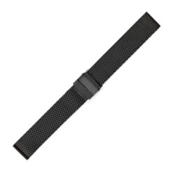 Μεταλλικό μπρασελέ WATCHBOX mesh μαύρο 18mm – 24mm