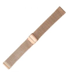 Μεταλλικό μπρασελέ WATCHBOX mesh ροζ χρυσό 18mm – 24mm
