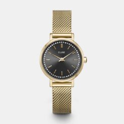 Ρολόι Cluse Boho Chic Petite Crystals Mesh Grey - Gold Colour CW10501