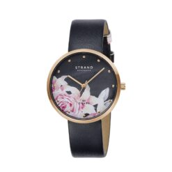 Ρολόι Strand by Obaku Rose Gold Leather Strap S700LXVBRB