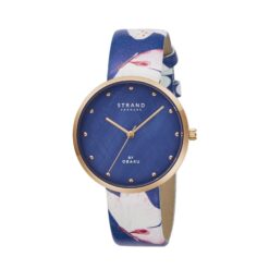 Ρολόι Strand by Obaku Rose Gold Leather Strap S700LXVLPL
