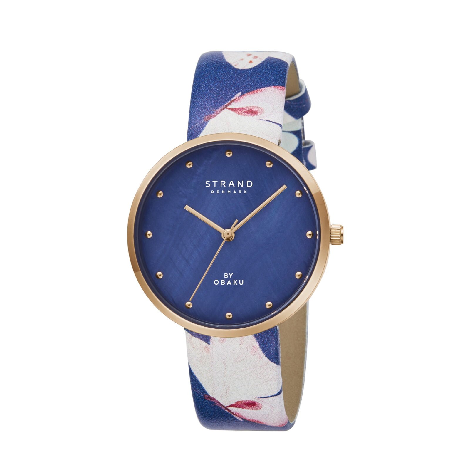 Ρολόι Strand by Obaku Rose Gold Leather Strap S700LXVLPL 3 Ρολόι Strand by Obaku Rose Gold Leather Strap S700LXVLPL