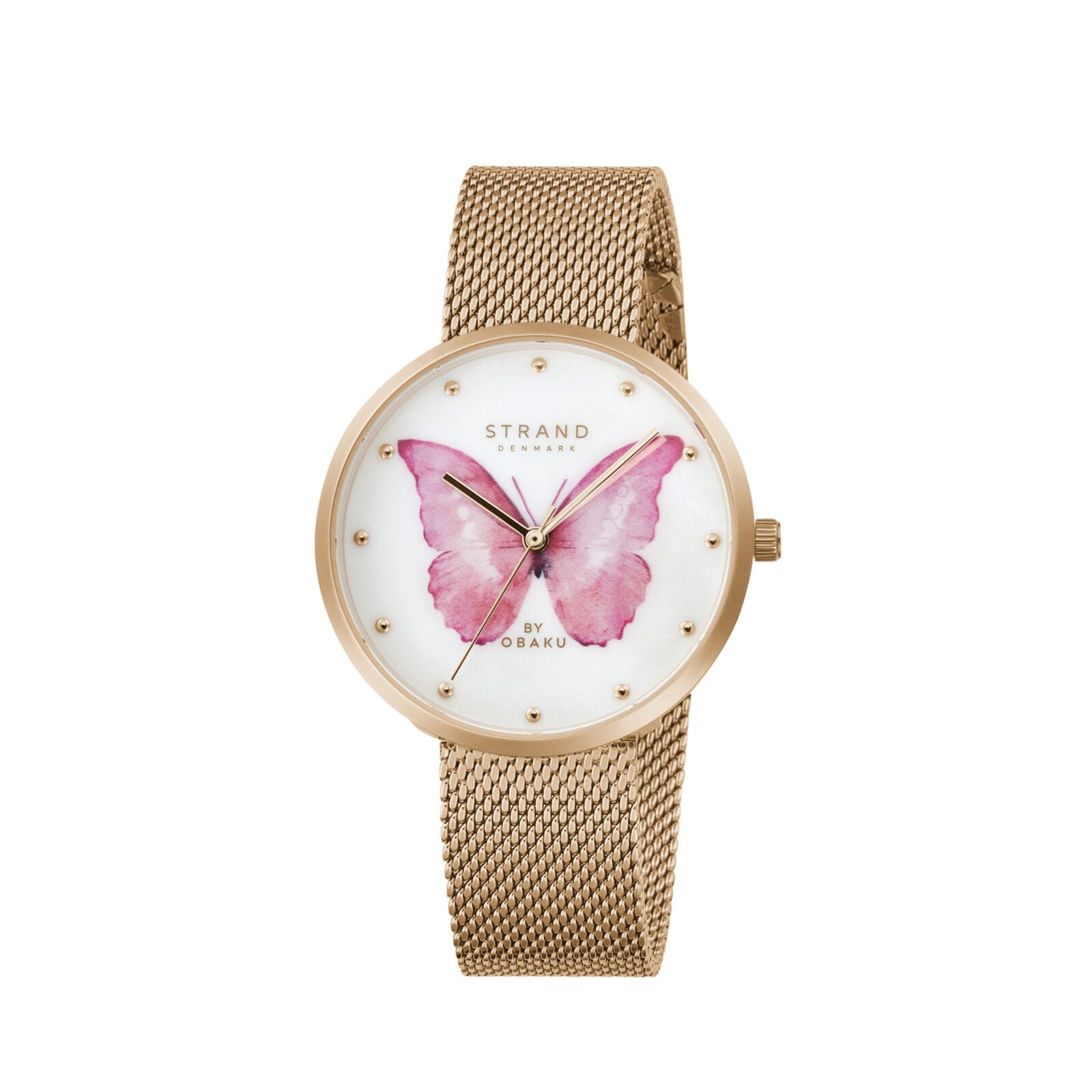Ρολόι Strand by Obaku Rose Gold Stainless Steel Mesh Bracelet S700LXVWMV 3 Ρολόι Strand by Obaku Rose Gold Stainless Steel Mesh Bracelet S700LXVWMV