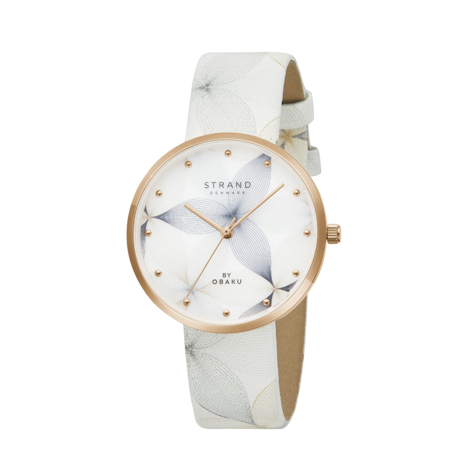 Ρολόι Strand by Obaku Rose Gold Leather Strap S700LXVWPW 3 Ρολόι Strand by Obaku Rose Gold Leather Strap S700LXVWPW