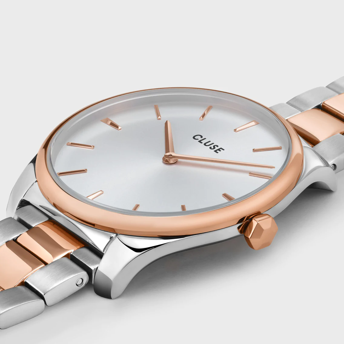 Ρολόι Cluse Féroce Steel White Rose Gold Silver Colour CW11104 5 Ρολόι Cluse Féroce Steel White Rose Gold Silver Colour CW11104 - Image 3