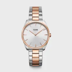 Ρολόι Cluse Féroce Steel White Rose Gold Silver Colour CW11104