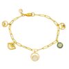 O9 624EK Bραχιόλι charms μάτια από ορείχαλκο επίχρυσο Ο3 624ΕΚ watchbox.gr