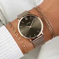 Alternative view of Ρολόι Cluse Minuit Mesh Black CW10207