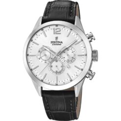 Festina Ανδρικό Ρολόι Χρονογράφος με δερμάτινο λουράκι F20542/1