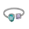Δαχτυλίδι Victoria Cruz από ασήμι 925 με Swarovksi A4896-15ΗΑ 2 bay rhodium plated light turquoise open ring conv Δαχτυλίδι Victoria Cruz από ασήμι 925 με Swarovksi A4896-15ΗΑ watchbox.gr