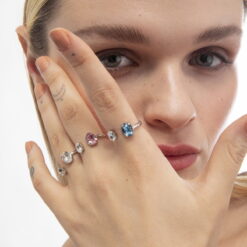 Δαχτυλίδι Victoria Cruz από ασήμι 925 με Swarovksi A4510-10HA 5 gemma sterling silver adjustable ring with blue in oval shape1 1 Δαχτυλίδι Victoria Cruz από ασήμι 925 με Swarovksi A4510-10HA watchbox.gr