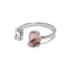 Δαχτυλίδι Victoria Cruz από ασήμι 925 με Swarovksi A4510-26HA 1 gemma sterling silver adjustable ring with pink in oval shape1 Δαχτυλίδι Victoria Cruz από ασήμι 925 με Swarovksi A4510-26HA watchbox.gr