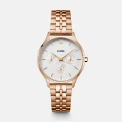 Ρολόι Cluse Minuit Multifunction White Steel - Rose Gold Colour CW10702