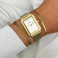 Alternative view of Ρολόι Cluse Fluette Mesh White - Gold Colour CW11508