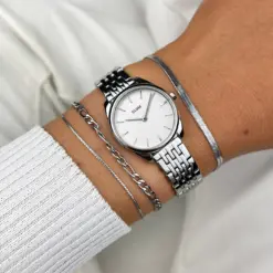 CW11706 1400x1400 1 Ρολόι Cluse Féroce Mini Steel White Silver Colour CW11706 watchbox.gr
