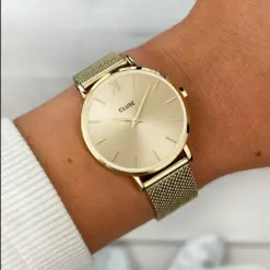 Alternative view of Ρολόι Cluse Minuit Mesh Full Gold Colour CW10208