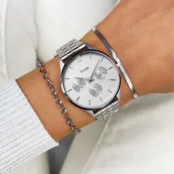 Alternative view of Ρολόι Cluse Minuit Multifunction Steel - Silver Colour CW10703