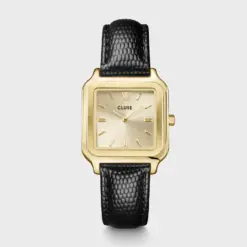 Ρολόι Cluse Gracieuse Leather Black Lizard Gold Colour CW11903
